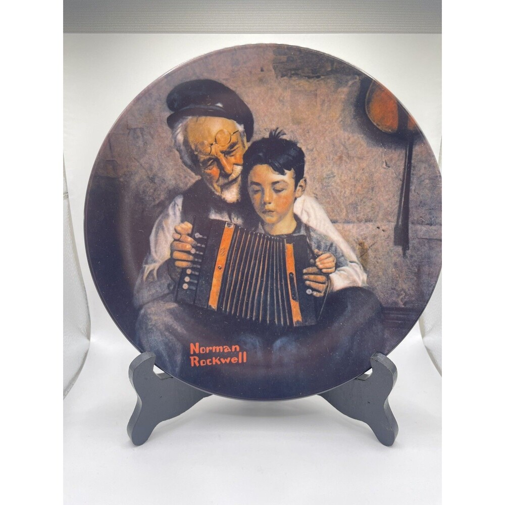 Norman Rockwell Collectors Plate The Music Maker 1981 Knowles Limited With COA